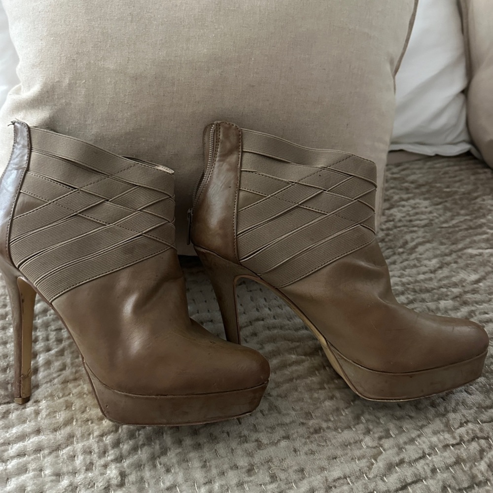 Jessica Simpson Taupe Heeled Boots